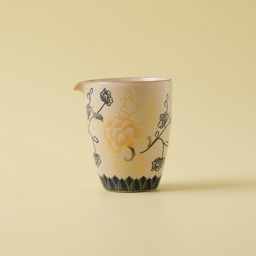 【茶品名】🍵公道杯 過濾 分茶器汝窯金蓮牡丹公道杯家用單個陶瓷高檔分茶器功夫茶具茶海勻茶杯