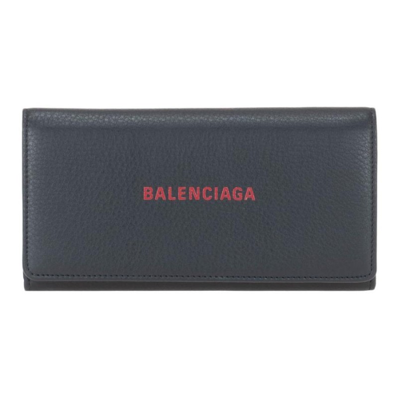 バレンシアガ 財布 BALENCIAGA 二つ折り長財布 小銭入れ付き ブラック