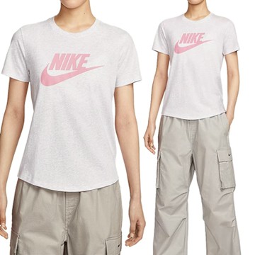 Nike As Nsw Club Ss Tee Icn Ftra 女款 灰白粉色 棉質 柔軟 短袖 DX7907-052
