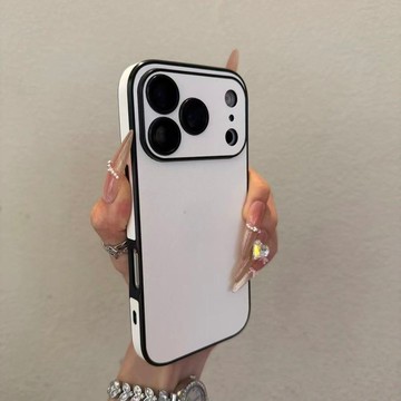 純色素皮 牛仔面料 自帶鏡頭膜 防摔殼 用於iPhone17 i16 手機殼 i15 i14 i13 i12 i11