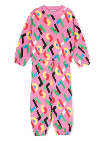 Stella McCartney Kids - logo graphic-print tracksuit - kids - Cotton - 2 - Pink