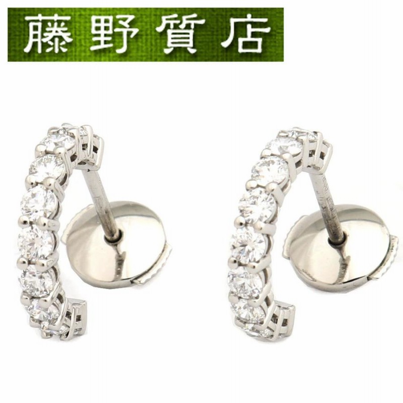 新品仕上げ済)ティファニー TIFFANY フープ ダイヤピアス 新品仕上げ済)ティファニー TIFFANY フープ ダイヤピアス