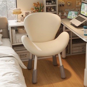 免運 電腦椅 現代電腦椅 老闆辦公椅 奶油風久坐舒適化妝椅可旋轉梳妝凳小戶型臥室女生網紅書桌電腦椅 可開發票 全館五折 工廠現貨直銷 新品特價 b8301