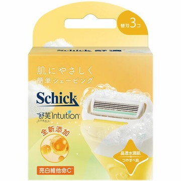 【Schick舒適牌】舒芙仕女 除毛刀片 晶透水潤肌  刀頭 3入