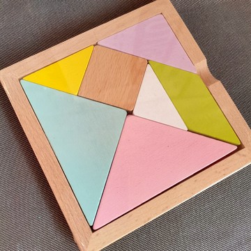 幼兒園中大班一年級小學生圖像創意七巧板兒童木質智力拼圖教具