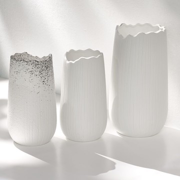 花器 花盆 花瓶 口徑寬口陶瓷花瓶落地簡約現代鮮花插花花器客餐廳居家裝飾擺件86S 快速出貨