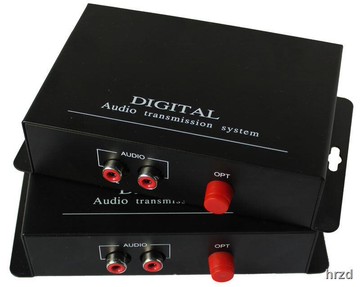 【最低價】【公司貨】熱賣一路立體聲轉光纖2A 單纖20公里FC 2路單向音頻光端機蓮花頭AV口