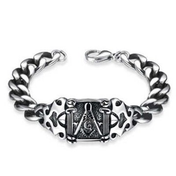 鈦鋼手鍊-歐美搖滾復古帥氣情人節生日禮物男配件73cp89【獨家進口】【米蘭精品】