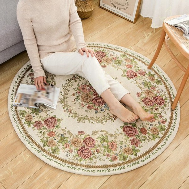カーペット 円形 洗濯可 ラグマット 絨毯 じゅうたん 丸型 北欧 おしゃれ ラグ かわいい らぐ リビングラグ 円型 田園風 抗菌 防カビ 滑り止め ベッドルーム 通販 Lineポイント最大0 5 Get Lineショッピング