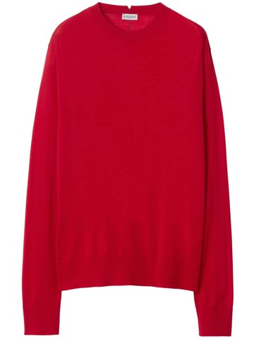 Burberry - drop-shoulder wool jumper - women - Wool - L - Red