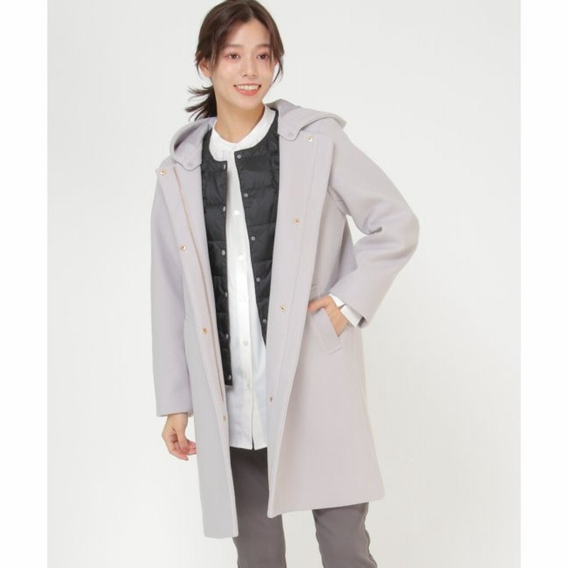 イッカ Ikka ニットメルトンフード取り外しコート 通販 Lineポイント最大1 0 Get Lineショッピング