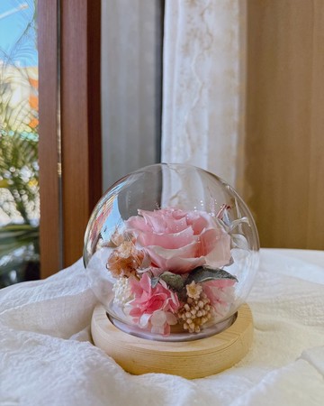 日本大玫瑰與圓型波波花房