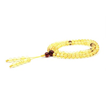 【正佳珠寶】琥珀 黃金金珀 6mm 開運轉運珠 108顆念珠 金珀佛珠