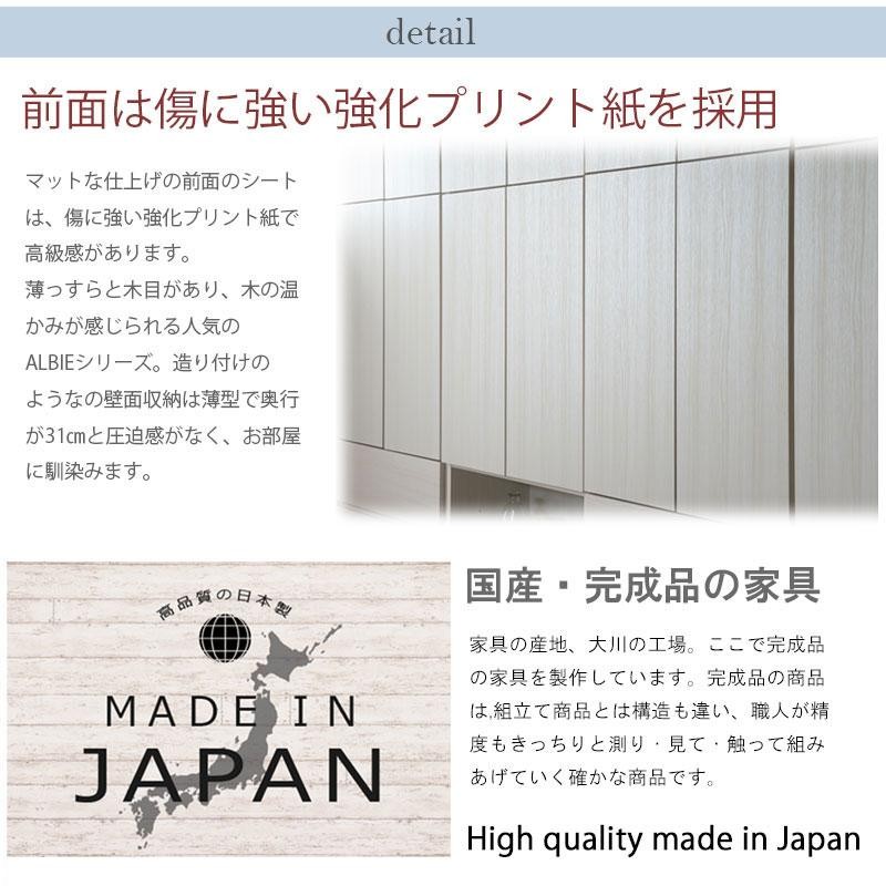 日本製 完成品 壁面 薄型 ランドリーラック 引出しタイプ ホワイト 白