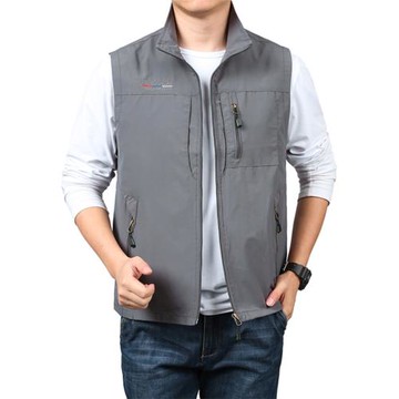 馬甲男士戶外運動速干防水馬甲背心春夏登山攝影背心多口袋外套男