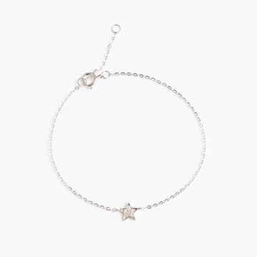 【真鑽手鍊】A'jane 18K白金 白金星願 鑽石手鍊 A052503-008