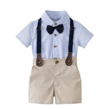 小男童西裝夏寶寶1周歲宴禮服春秋2抓周衣服嬰幼兒童生日紳士套裝