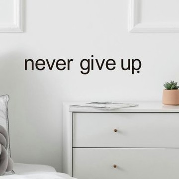 【MR.ZAKKA】創意萬用裝飾貼紙-標示系列 never give up 居家布置 DIY可移式壁貼 無痕壁貼 牆貼