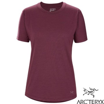 ARCTERYX 始祖鳥 女款 Lana 彈性短袖圓領防曬快乾排汗衣_丘比特紫