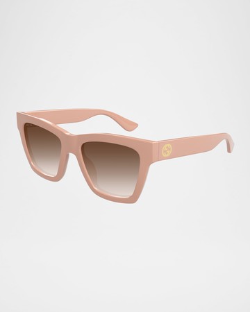 Cat-Eye Gradient Plastic Sunglasses