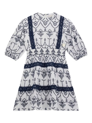 guess kids - lace-detail embroidered cotton dress - kids - Cotton - 16 yrs - White