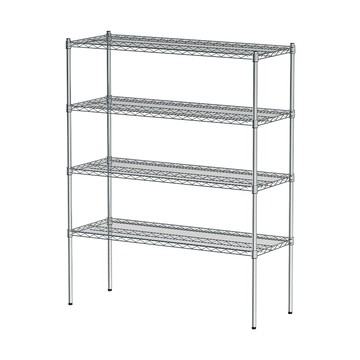 dayneeds 荷重型 120x45x150cm四層電鍍(鎖管)波浪收納鐵架