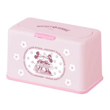 收納王妃 - 迪士尼 Disney【普普花米奇米妮】50入口罩收納盒 衛生紙盒 濕紙巾盒 塑膠收納 內建彈簧自動...