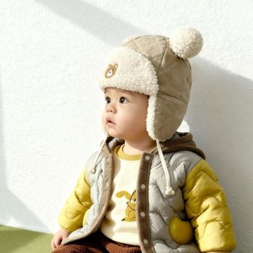 Baby童衣 兒童秋冬保暖護耳帽 嬰幼兒寶寶加厚動物刺繡外出帽 羊羔毛動物刺繡保暖帽 11886