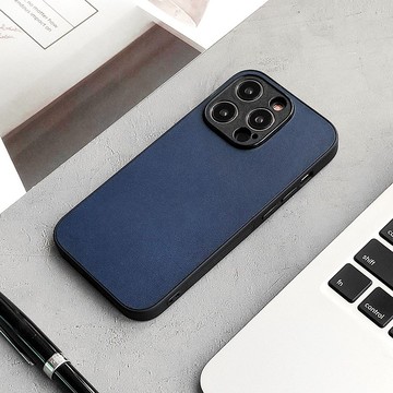 【纯色】iphone16pro真皮手機殼蘋果15max保護套13mini後蓋14plus