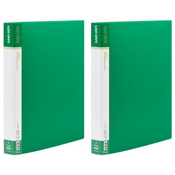 Lan CHYn 連勤牌文具 PP三孔1吋D型夾  綠色  2個