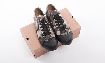 FINDSENSE MD 韓國  時尚休閒 潮 男 綁帶 迷彩 流行帆布鞋 圓頭鞋 平底鞋 休閒鞋