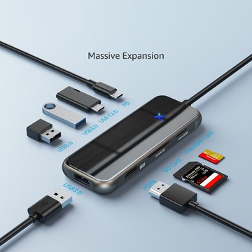 【搶購價⚡】手機電腦筆記本多功能擴展塢HUB讀卡器PD快充typeC轉接頭HDMI接口