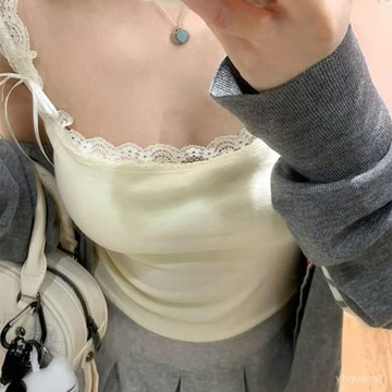 免運 台灣出貨 【6223人收藏】大碼300斤冰絲螺紋弔帶背心女春夏新款蕾絲花邊拚接無袖打底內衣限時下殺