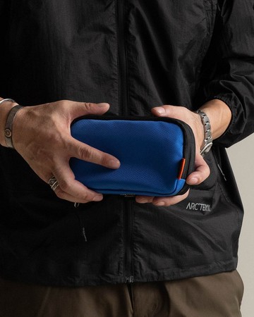 潮流彈道尼龍手機包多口袋證件卡帶收納包時尚克萊茵藍掛包