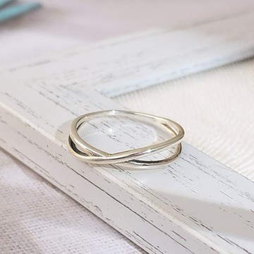 GIUMKA．純銀戒指．交叉．尾戒｜無與倫比．MRS24011