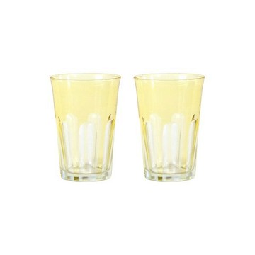 紐約 SIR/MADAM 經典美學 玻璃古典長飲杯兩件組 月光黃