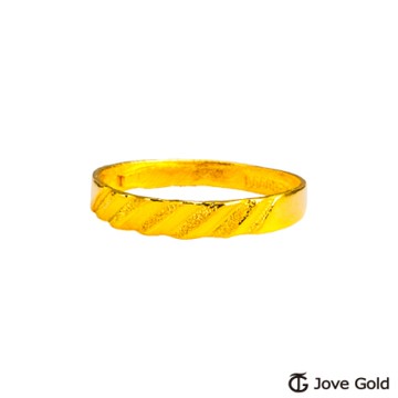 JoveGold漾金飾 刻劃記憶黃金女戒指
