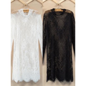 秋裝2025新款蕾絲打底衫女中長款韓版長袖小衫秋冬內搭網紗上衣潮