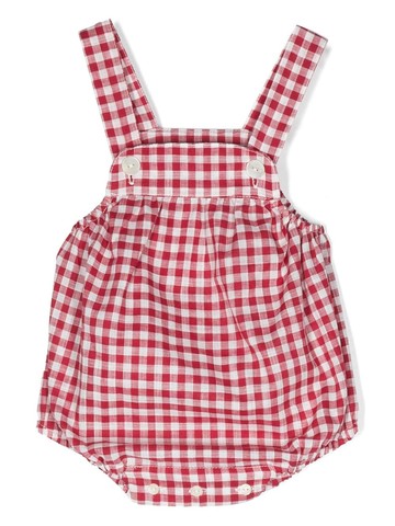 Siola - gingham-check shorties - kids - Cotton - 12 mth - Red
