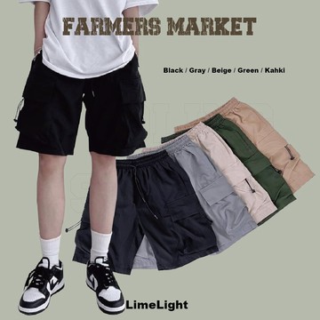 ☆LimeLight☆ Farmers Market 韓國 大口袋 尼龍 短褲 雙口袋 工裝褲 XX-P001 999