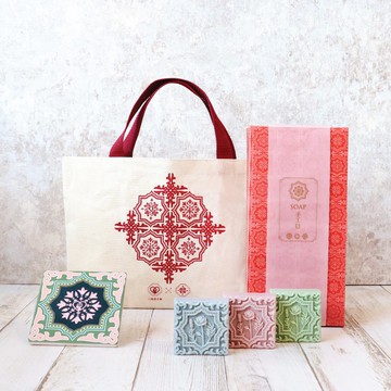 幸福花磚皂禮盒- 心路x捲毛力卡聯名