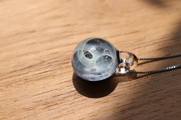 量子糾纏藍色 骨灰琉璃訂製 玻璃項鍊 骨灰 生命紀念