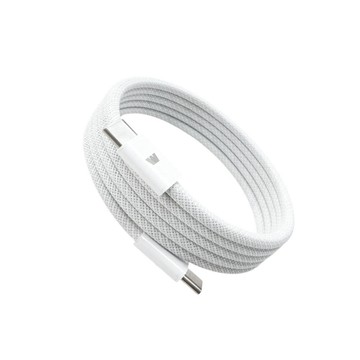 Wephone 雙頭 Type-C 100W 磁吸收納快充線/傳輸線/充電線(120公分)-雪霜白