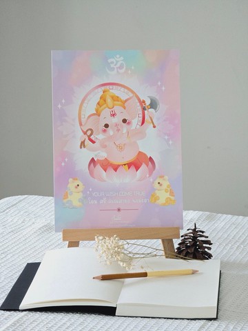 Lord Ganesha 和 Mooshika 滑鼠採用銀色和金色色卡。