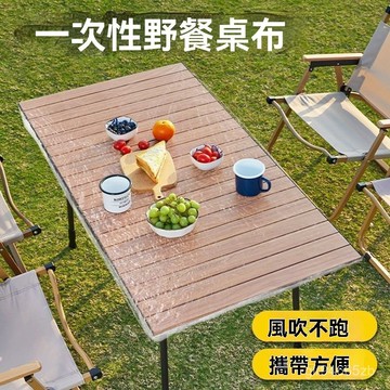 💯桃園出貨✔ 戶外 露營 一次性 桌布 露營車 蛋捲桌 束口 加厚 野餐 鬆緊口 長方形 野餐墊