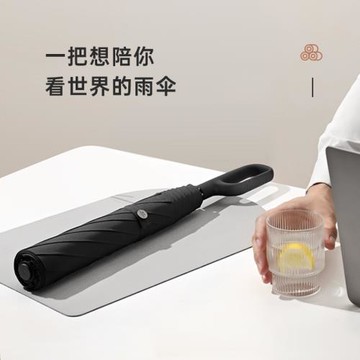 左都正品二折雨傘男士自動折疊大號加固結實抗風暴雨專用晴雨雙人