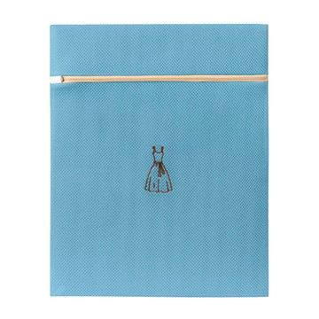 刺繡洗衣袋 Set  藍色  1組
