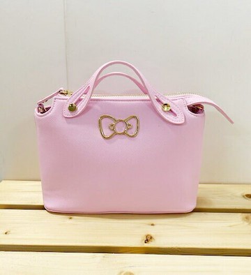 【震撼精品百貨】Hello Kitty 凱蒂貓 KITTY手提袋-粉蝴蝶結#12944 震撼日式精品百貨
