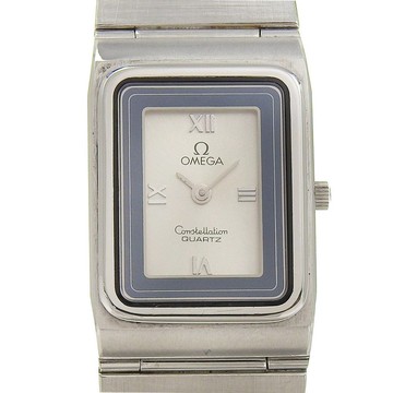 【日本直送】歐米茄 OMEGA 星辰系列 手錶 不鏽鋼 石英 指針式顯示 銀色錶盤 女仕款【二手】