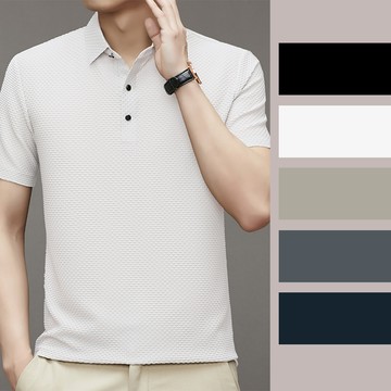 【CS22】商務休閒透氣華夫格冰絲涼感POLO衫